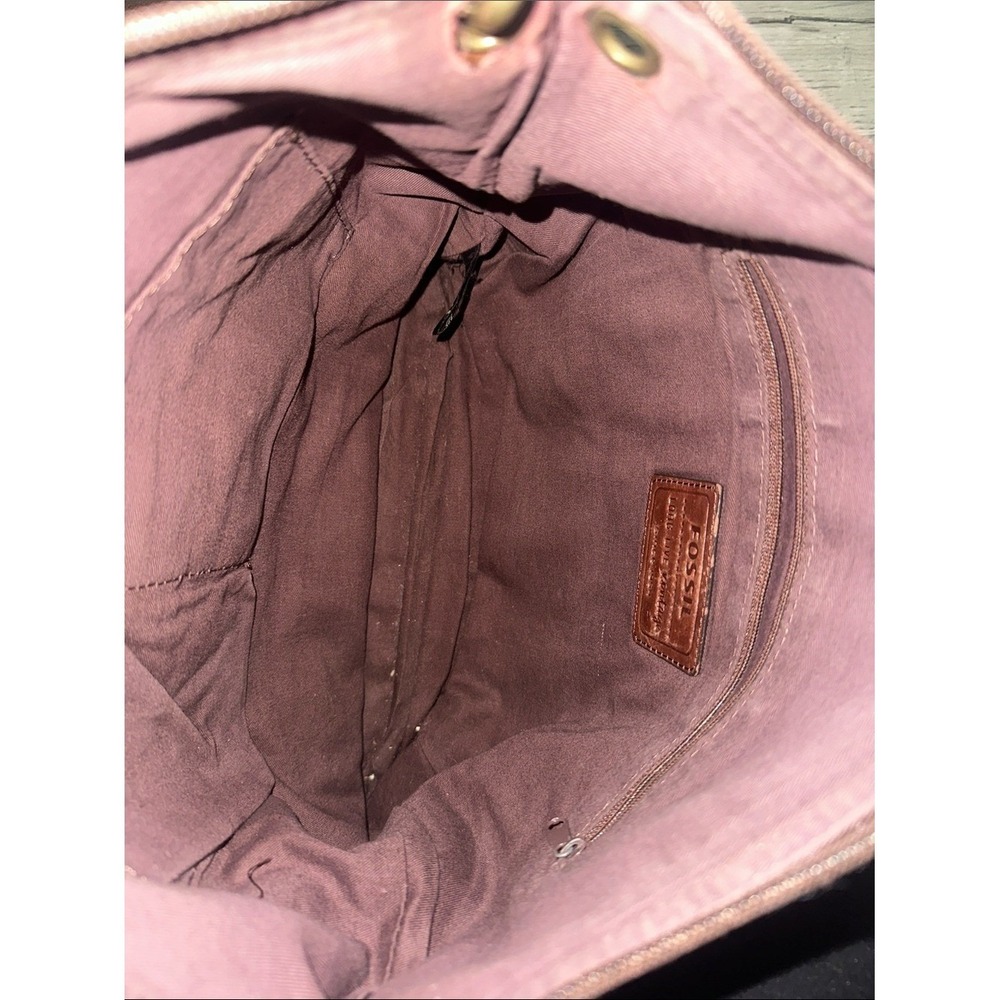 Fossil‎ vintage Leather Shoulder Bag brown with dust bag - Picture 7 of 16